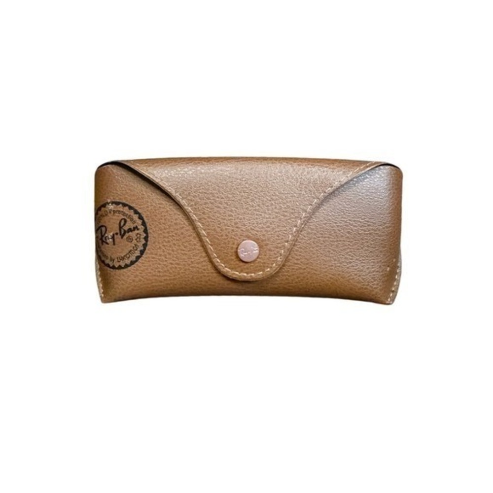 Ray-Ban Textured Brown‎ Faux Leather Sunglasses Case with Velvet Lining-Flaw